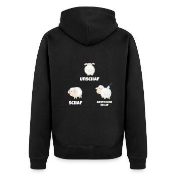 Photographe Sheep Unshaf Stung Sheep Drôle - Veste à capuche bio Premium Unisexe - noir - Dos - Nico (187cm)