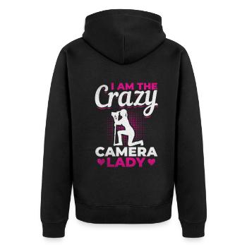Photographe Girl Photography - Je suis le - Veste à capuche bio Premium Unisexe - noir - Dos - Nico (187cm)