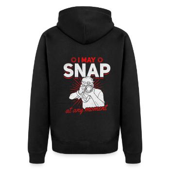Funny photography that I can take at any time - Unisex Premium Organic Zip Hoodie - black - Back - Nico (187cm)