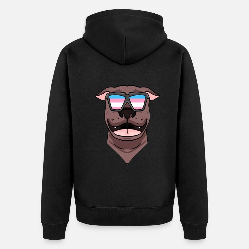 American Pit Bull Terrier - Unisex Premium Bio Zip Hoodie - Schwarz
