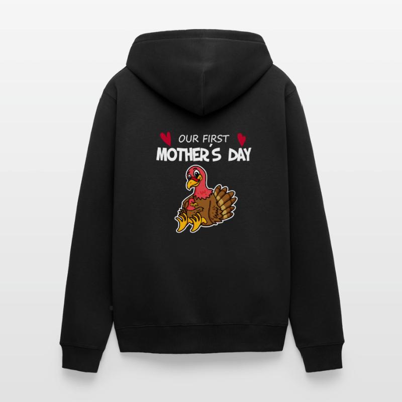 Muttertag Geschenk - Unser erster Muttertag Unisex Premium Bio Zip Hoodie