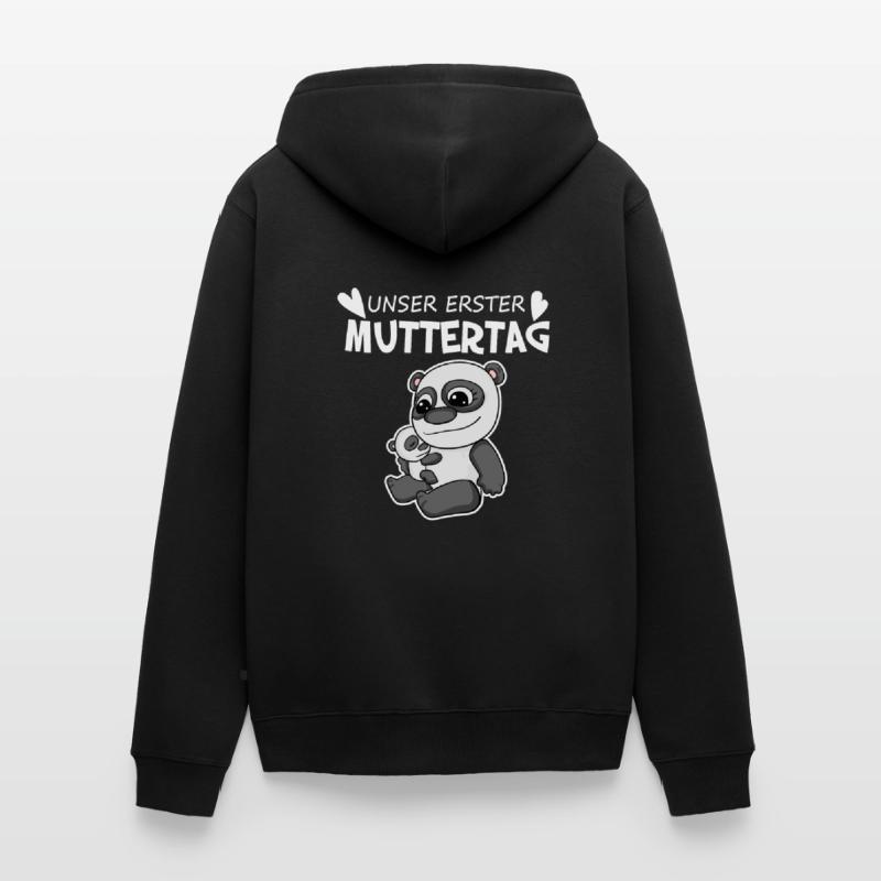 Muttertag Geschenk - Unser erster Muttertag Unisex Premium Bio Zip Hoodie