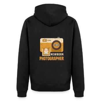 Photography Lover Photographer Baby Newborn - Unisex Premium Organic Zip Hoodie - black - Back - Nico (187cm)