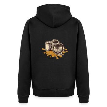 Photo Camera Photography Professional - Unisex Premium Organic Zip Hoodie - black - Back - Nico (187cm)