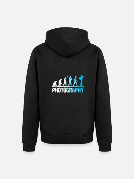 Photography Evolution Photographer Evolution Photo - Unisex Premium Organic Zip Hoodie - black