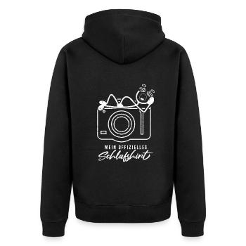 Photography Mein offizieller Schlaf-Shirt- - Unisex Premium Bio Zip Hoodie - Schwarz - Hinten - Nico (187cm)