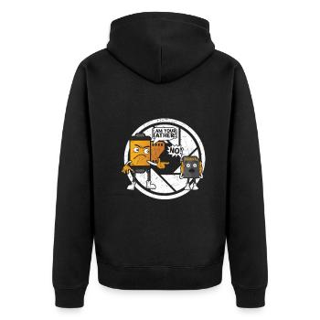 Fotografie Ich bin dein Vater Fotograf - Unisex Premium Bio Zip Hoodie - Schwarz - Hinten - Nico (187cm)