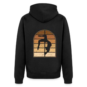 Pole Dancing Acrobatic Pole Dancer - Unisex Premium Organic Zip Hoodie - black - Back - Nico (187cm)