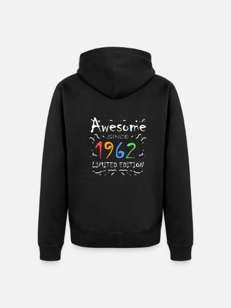 1962 - Born 1962 - Unisex Premium Organic Zip Hoodie - black