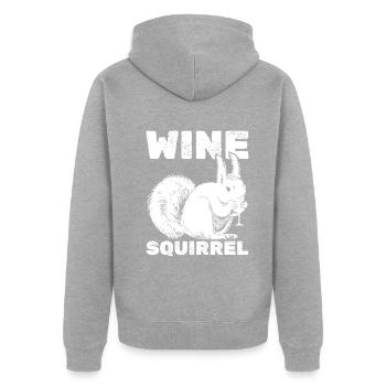 Écureuil Vin Écureuil - Veste à capuche bio Premium Unisexe - gris chiné - Dos - Nico (187cm)
