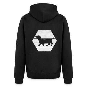 Teckel Amoureux des chiens Teckel Propriétaire de teckel Amoureux des chiens - Veste à capuche bio Premium Unisexe - noir - Dos - Nico (187cm)