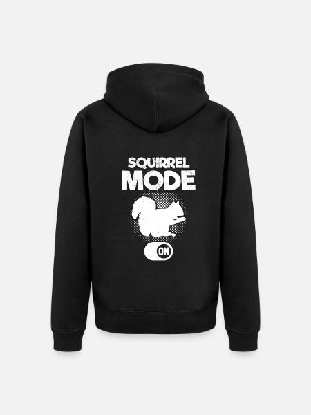 Squirrel Mode on Squirrel Lovers - Unisex Premium Organic Zip Hoodie - black