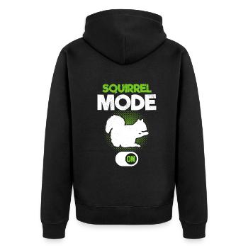 Mode écureuil sur écureuil, drôle - Veste à capuche bio Premium Unisexe - noir - Dos - Nico (187cm)