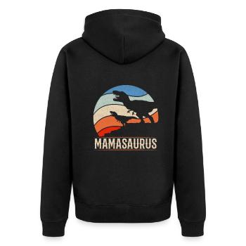 Mama Saurus Mama Dinosaur Famille Mama Dino - Veste à capuche bio Premium Unisexe - noir - Dos - Nico (187cm)