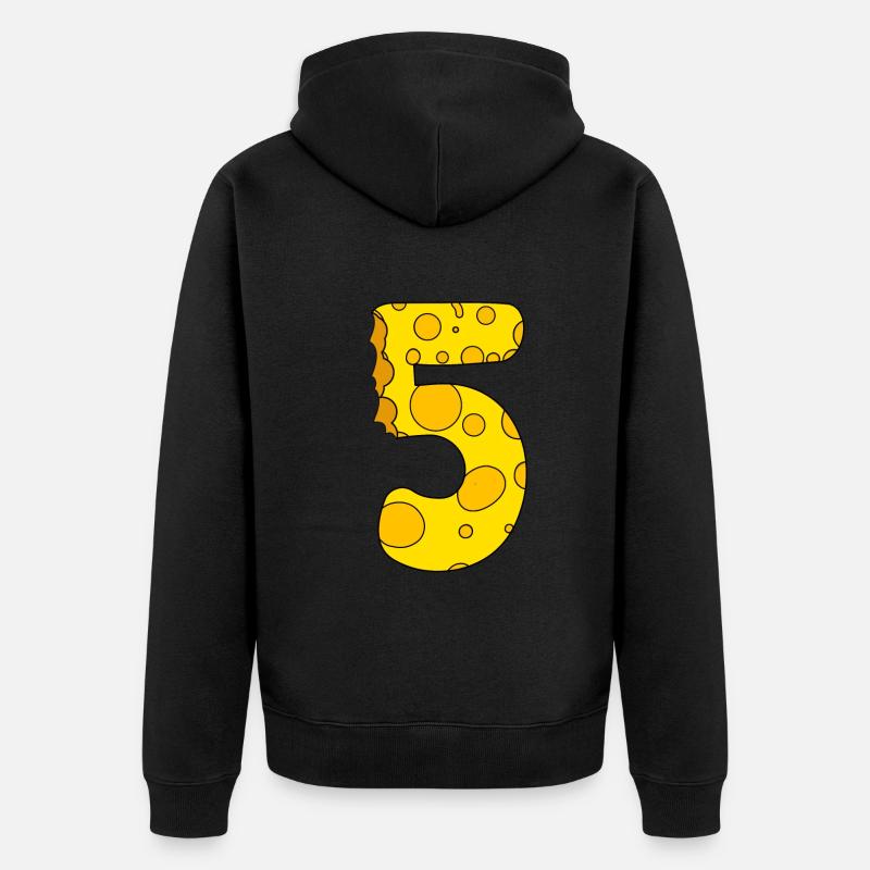 Fromage numéro 5 - Veste à capuche bio Premium Unisexe - noir