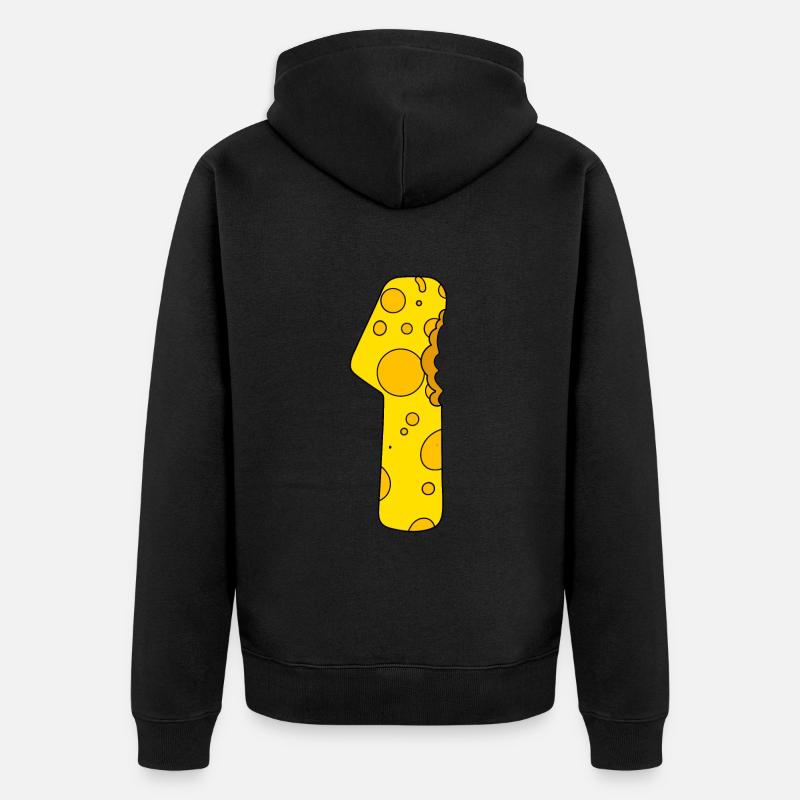 Fromage numéro 1 - Veste à capuche bio Premium Unisexe - noir