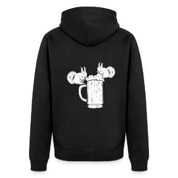 Bière d’écureuil Drôle de boissons d’écureuil - Veste à capuche bio Premium Unisexe - noir - Dos - Nico (187cm)