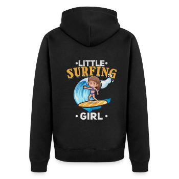 Surf Enfants Surfeur d’eau Enfants Petit - Veste à capuche bio Premium Unisexe - noir - Dos - Nico (187cm)