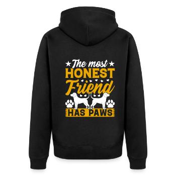 Propriétaire de chien Amoureux des chiens - L’ami le plus honnête - Veste à capuche bio Premium Unisexe - noir - Dos - Nico (187cm)