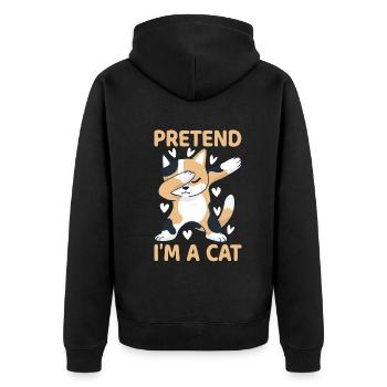 Propriétaire de chat Je fais semblant d’être un chat - Veste à capuche bio Premium Unisexe - noir - Dos - Nico (187cm)