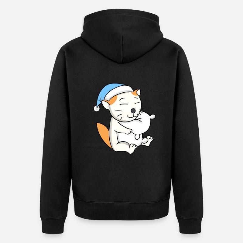 Chat race Selkirk Rex - Veste à capuche bio Premium Unisexe - noir