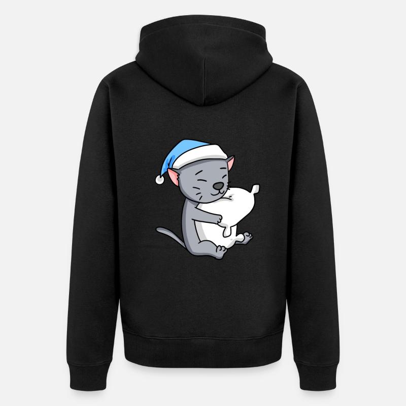Chat race korat - Veste à capuche bio Premium Unisexe - noir