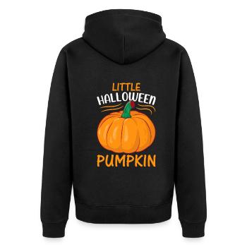 Little Halloween Pumpkin I Halloween Newborn Baby - Unisex Premium Bio Zip Hoodie - Schwarz - Hinten - Nico (187cm)