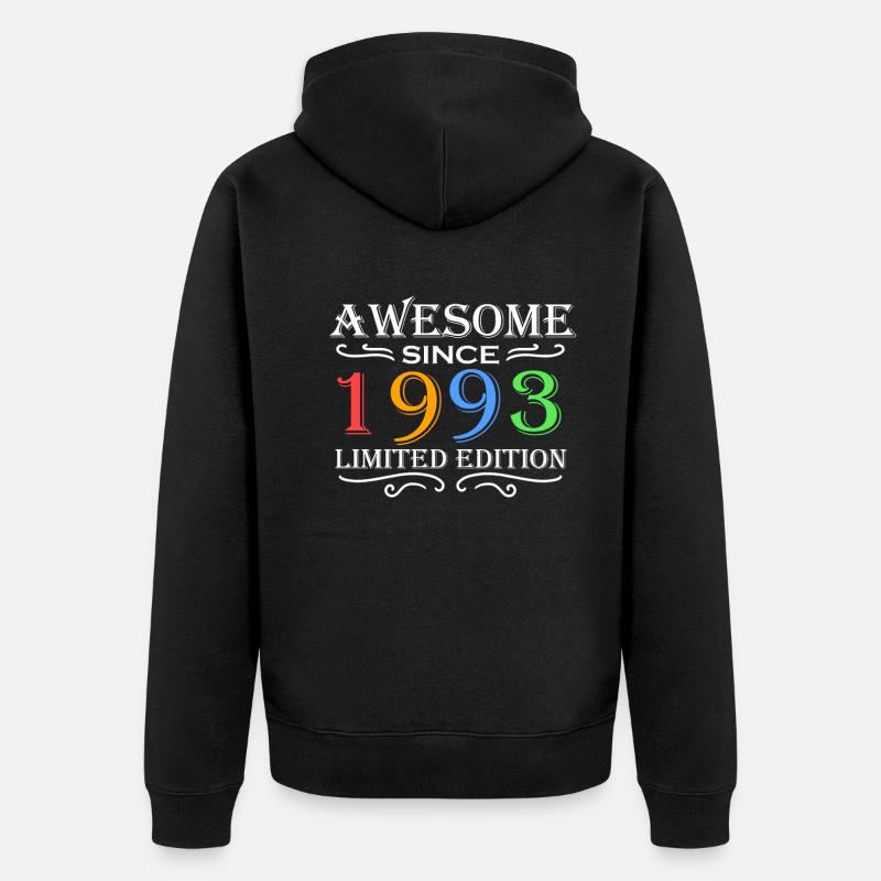 1993 - Né en 1993 - Veste à capuche bio Premium Unisexe - noir