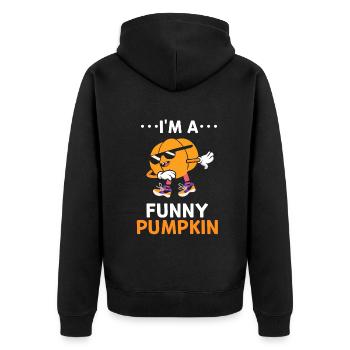 Halloween Pumpkin Dab Dance Pumpkin - Je suis drôle - Veste à capuche bio Premium Unisexe - noir - Dos - Nico (187cm)