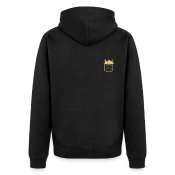 Fantômes d’Halloween - Fantômes drôles d’Halloween - Veste à capuche bio Premium Unisexe - noir - Dos - Nico (187cm)