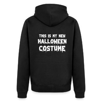 Halloween This Is My New Halloween Costume - Unisex Premium Bio Zip Hoodie - Schwarz - Hinten - Nico (187cm)