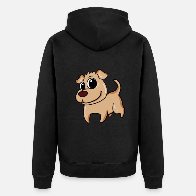 Chien mignon - Veste à capuche bio Premium Unisexe - noir