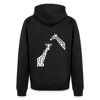 Giraffe Lover Zoo Animal Giraffes Zoo Giraffe - Unisex Premium Organic Zip Hoodie - black - Back - Nico (187cm)