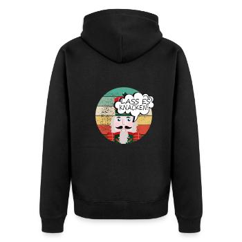 Nussknacker Weihnachten Weihnachtsgeschenk - Unisex Premium Bio Zip Hoodie - Schwarz - Hinten - Nico (187cm)