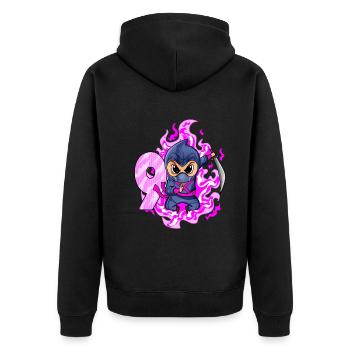 9ème anniversaire Fille de 9 ans Ninja - Veste à capuche bio Premium Unisexe - noir - Dos - Nico (187cm)