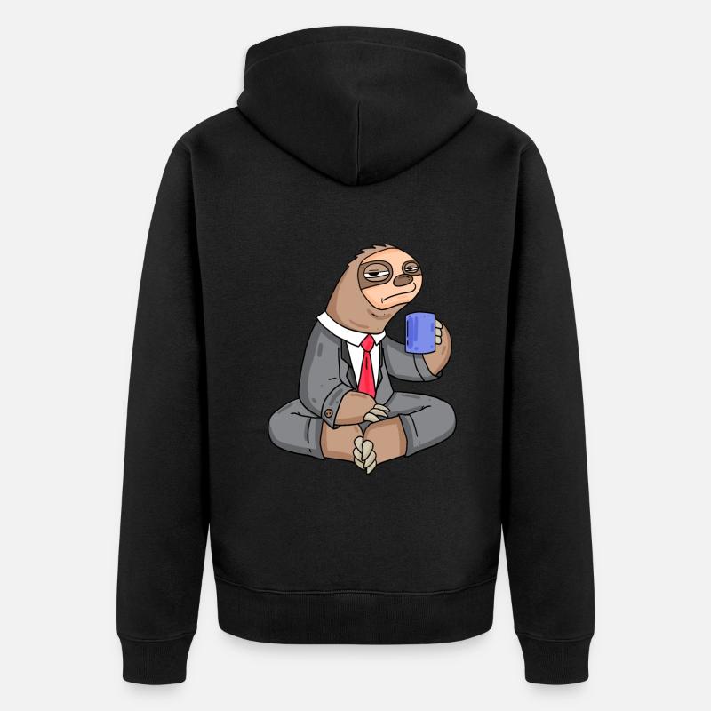Tenue de bureau sloth - Veste à capuche bio Premium Unisexe - noir