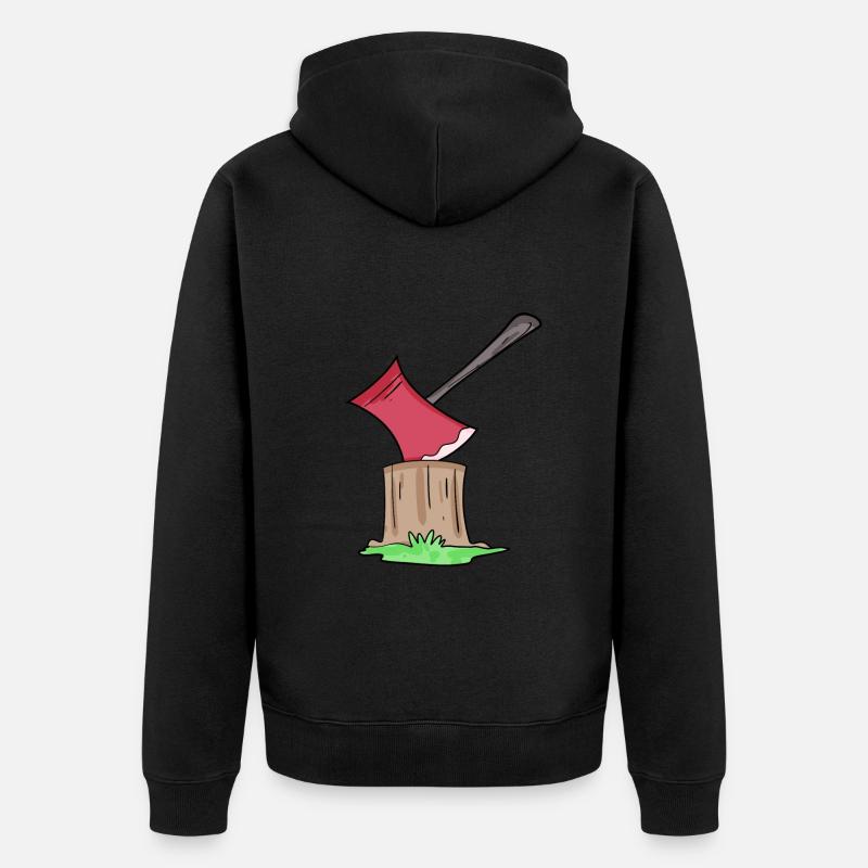 Bûcheron de hache - Veste à capuche bio Premium Unisexe - noir