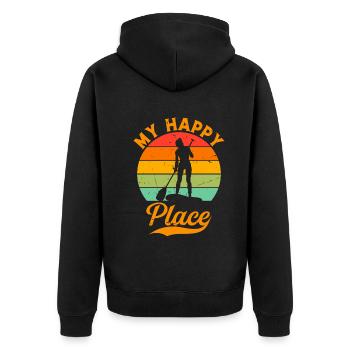 Stand Up Paddleboard Sports nautiques SUP Fille - My Ha - Veste à capuche bio Premium Unisexe - noir - Dos - Nico (187cm)