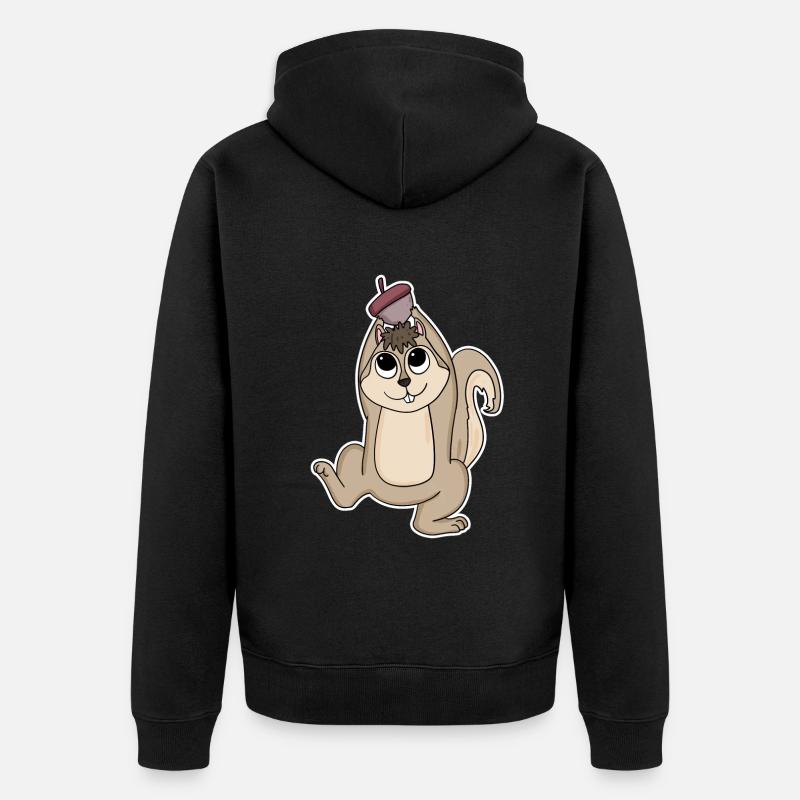 Écureuil - Veste à capuche bio Premium Unisexe - noir