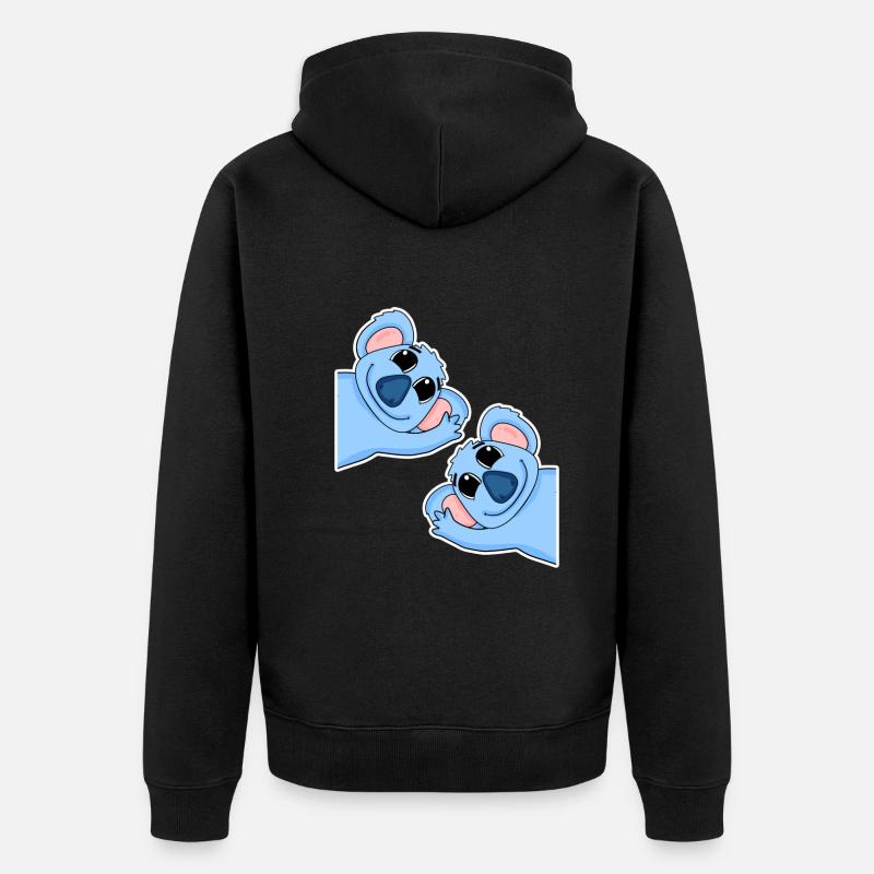 Koala Koalas - Veste à capuche bio Premium Unisexe - noir