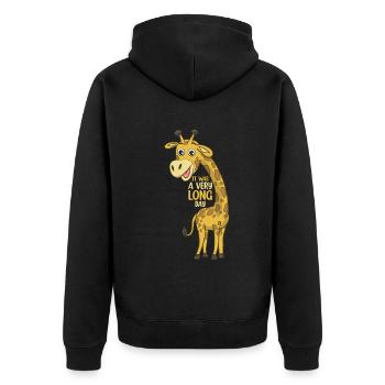 Giraffe Lover - It Was A Very Long Day - Funny Gir - Unisex Premium Organic Zip Hoodie - black - Back - Nico (187cm)