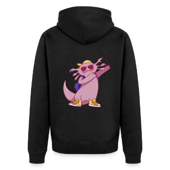 Axolotl Danse Drôle Dabbing Axolotl - Veste à capuche bio Premium Unisexe - noir - Dos - Nico (187cm)