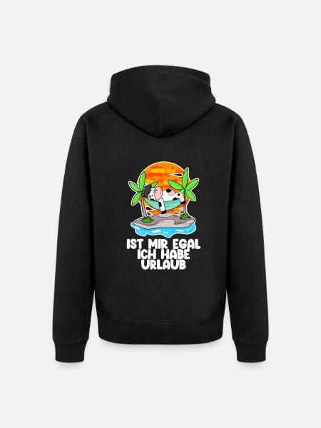 Urlaub - Unisex Premium Bio Zip Hoodie - Schwarz