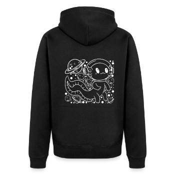 Axolotl Astronaut Axolotl Funny Axolotl Astronaut - Unisex Premium Organic Zip Hoodie - black - Back - Nico (187cm)