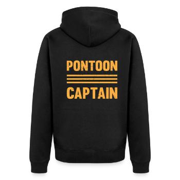 Capitaine de bateau ponton Skipper - Capitaine de ponton - Veste à capuche bio Premium Unisexe - noir - Dos - Nico (187cm)