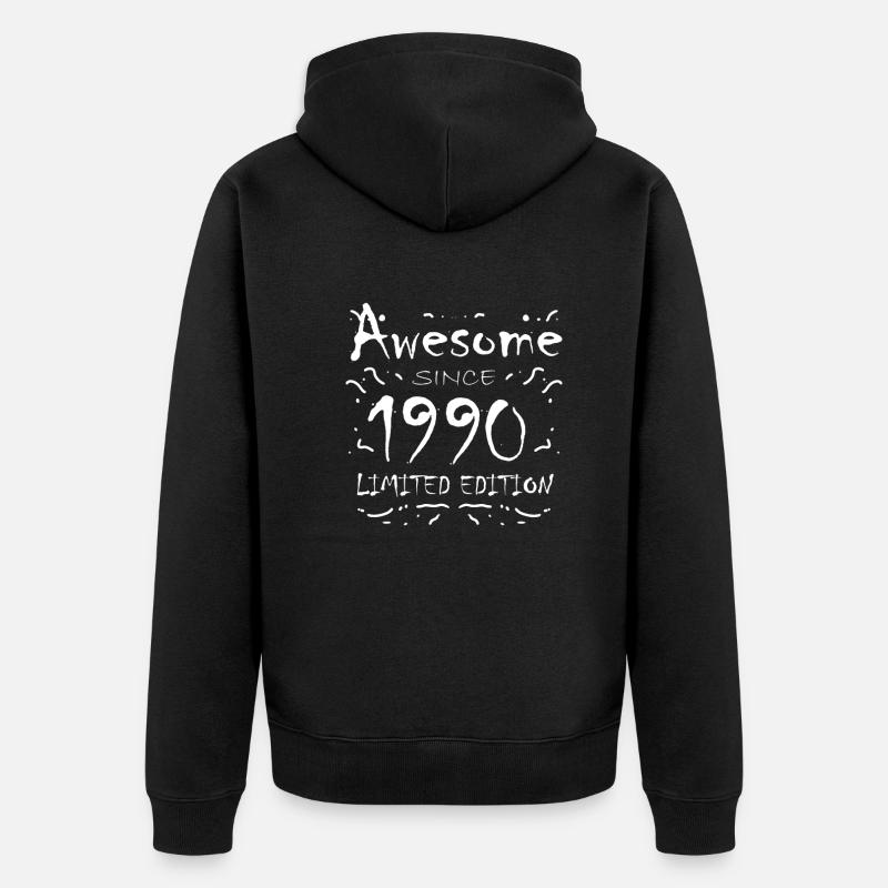 1990 - Né en 1990 - Veste à capuche bio Premium Unisexe - noir