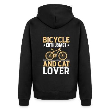 Cyclistes de VTT - Passionnés de vélo et - Veste à capuche bio Premium Unisexe - noir - Dos - Nico (187cm)