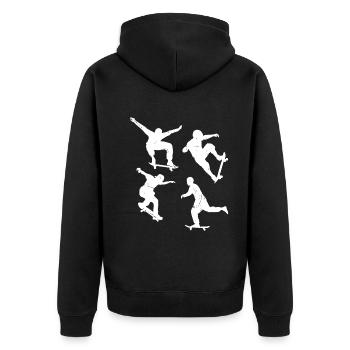 Skater Skatepark Skater Skater Garçons Skateboard Sk - Veste à capuche bio Premium Unisexe - noir - Dos - Nico (187cm)