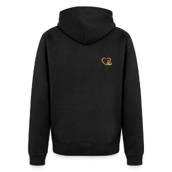 Escalade Randonnée en montagne - Heart Mountain - Veste à capuche bio Premium Unisexe - noir - Dos - Nico (187cm)