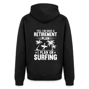 Surf nautique Plan de retraite Water Surfer Wave Su - Veste à capuche bio Premium Unisexe - noir - Dos - Nico (187cm)